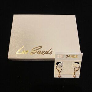 Lee Sands Pearl Drop Earrings